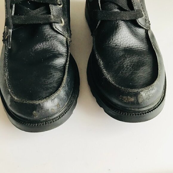 Sorel Madson Black Leather Waterproof Moc Toe Boot Size 5 EUR 37 main image 4